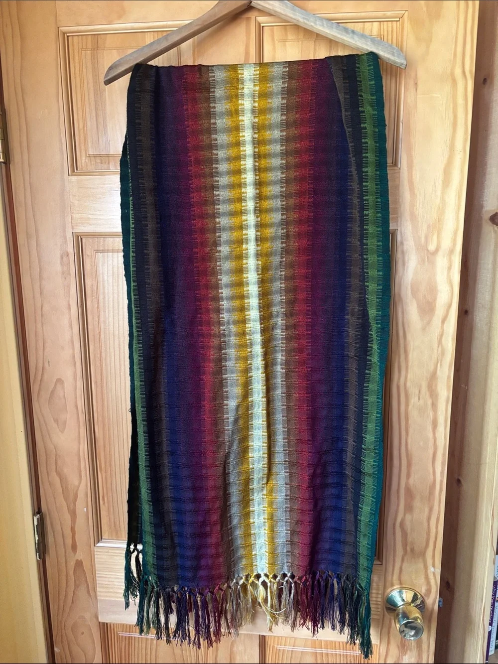 Multicolor Striped Woven Shawl Scarf